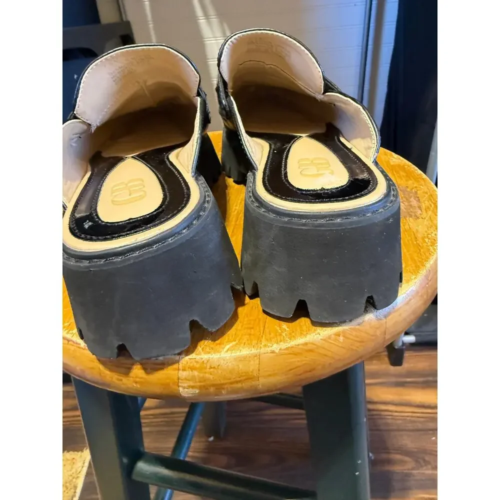 GB Gianni Bini Leather Lug Sole Mules Size 7.5